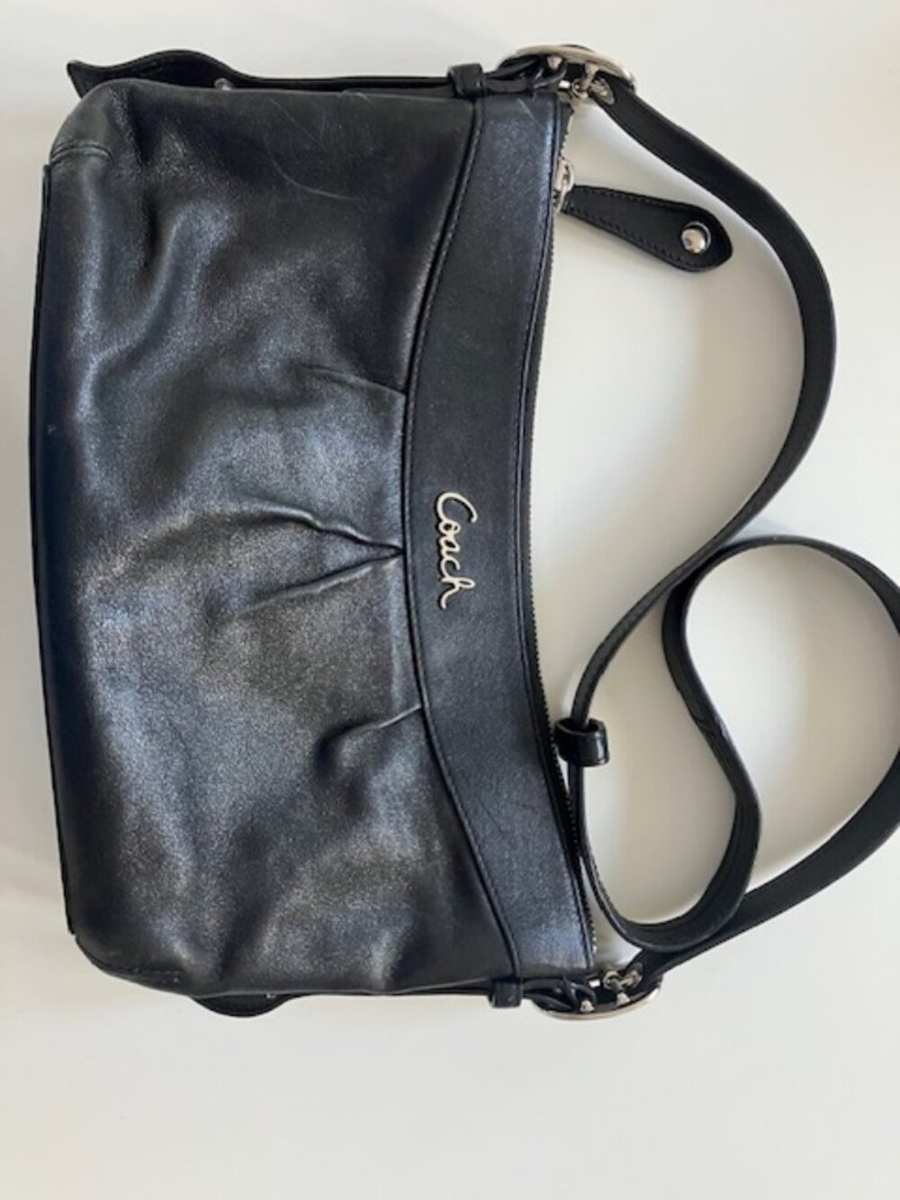COACH #15512 Black Leather Ashley Hand/Shoulder bag